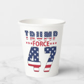 Trump Force 47 Pappbecher (Vorderseite)