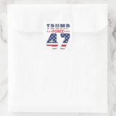 Trump Force 47 Quadratischer Aufkleber (Tasche)