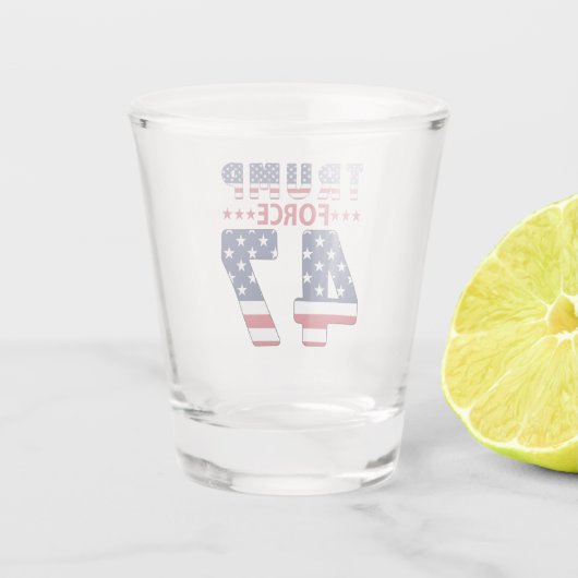 Trump Force 47 Schnapsglas (Rückseite)
