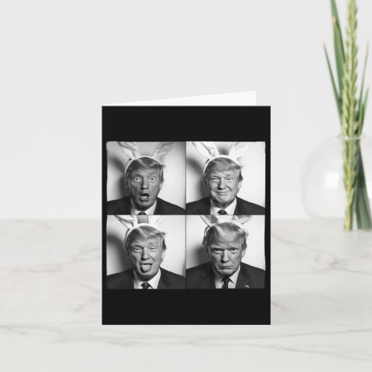 Trump Fotobooth in den sonnigen Osterohren Karte (Vorderseite)