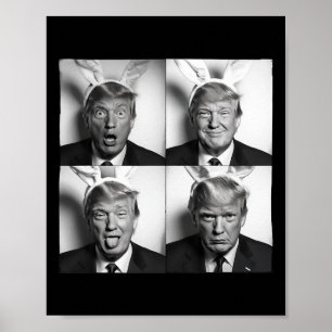 Trump Fotobox in Osterhasenohren Lustig Usa Mich Poster