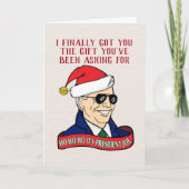 Trump Freier Weihnachts-Präsident Joe Biden Funny Feiertagskarte (Vorderseite)