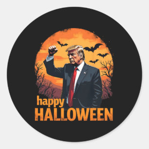 Trump freut sich Halloween Trump Vance Usa Trump H Runder Aufkleber