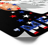 Trump freut sich über den 4. Juli Trumps amerikani Poster (Ecke)