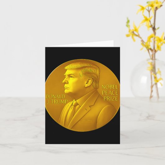 Trump-Friedenspreis Karte (Gelbe Blume)
