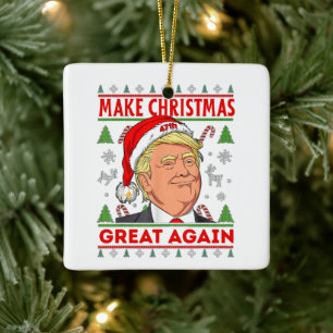 Trump frohe Weihnachten, Donald Trump Keramikornament