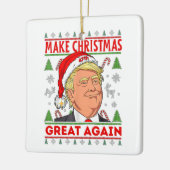 Trump frohe Weihnachten, Donald Trump Keramikornament (Links)