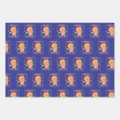 Trump frohe Weihnachten hässliche Weihnachtsgesche Geschenkpapier Set (Vorderseite 3)
