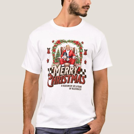 Trump frohe Weihnachten T-Shirt (Vorderseite)
