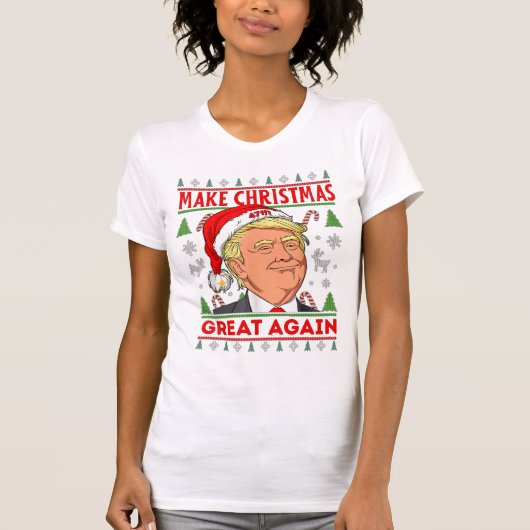 Trump frohe Weihnachts-Shirt, Donald Trump Women T-Shirt (Vorderseite)