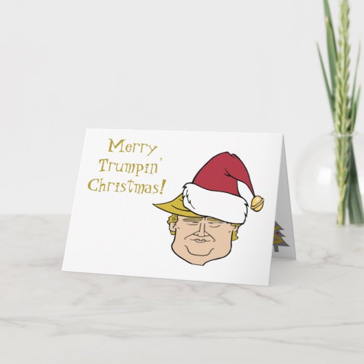 Trump Frohe Weihnachtskarte Dankeskarte (Vorderseite)
