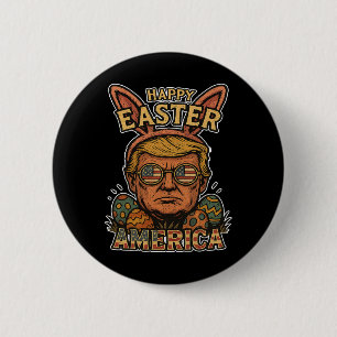 Trump Fröhlicher Osterhase Ei Suche Frühling Lusti Button