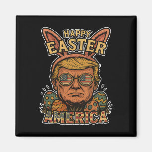 Trump Fröhlicher Osterhase Ei Suche Frühling Lusti Magnet