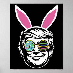Trump Fröhlicher Osterhase Ostereier suchen Frühli Poster