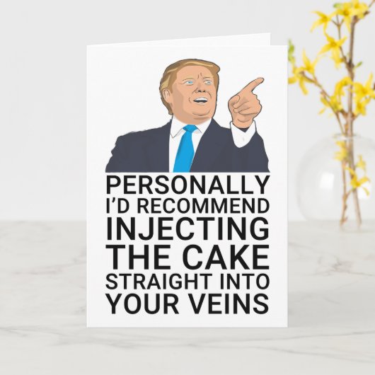 Trump Funny Birthday Karte (Gelbe Blume)