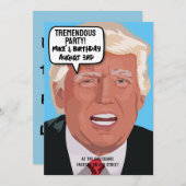 TRUMP FUNNY BIRTHDAY PARTY Einladung (Vorne/Hinten)