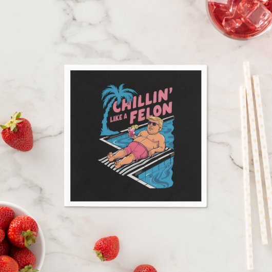 Trump Funny Chillin wie ein Felon Trump 2024 Serviette (Beispiel)