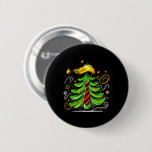 Trump Funny Christmas Tree Button (Vorne & Hinten)