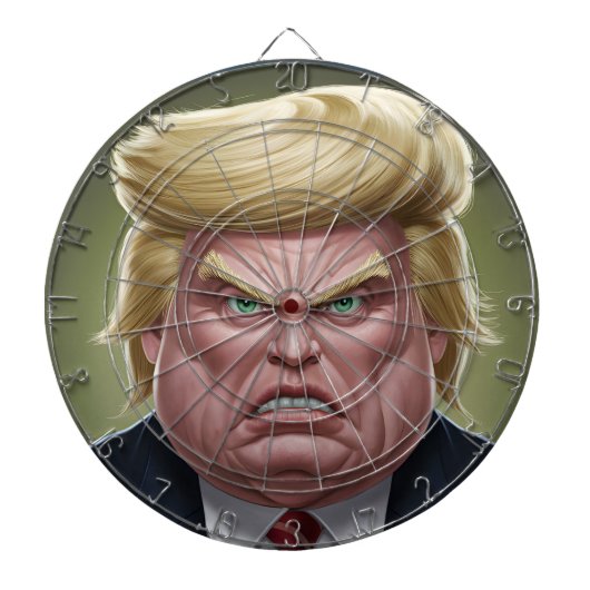 TRUMP Funny Dartboard mit Präsidentenziel Dartscheibe (vorne)
