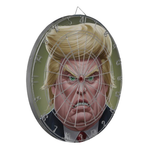 TRUMP Funny Dartboard mit Präsidentenziel Dartscheibe (Vorderseite Links)