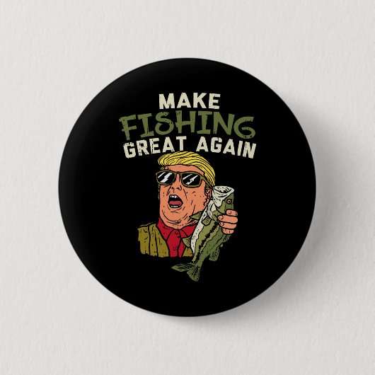 Trump Funny Fisherman Angler G Button (Vorderseite)
