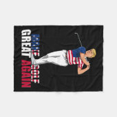 Trump - Funny Golf Geschenk Fleecedecke (Vorderseite (Horizontal))