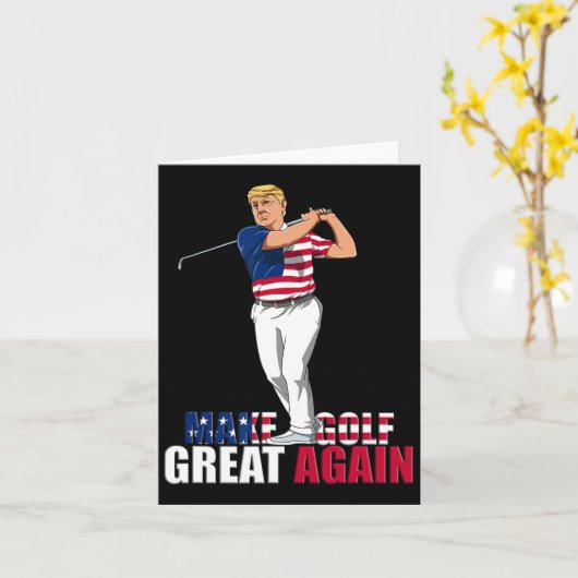 Trump - Funny Golf Geschenk Karte (Gelbe Blume)