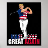 Trump - Funny Golf Geschenk Poster (Vorne)