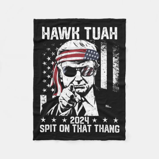 Trump Funny Hawk tush mit dieser Sache Fleecedecke (Vorderseite)