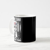 Trump Funny Hawk tush mit dieser Sache Kaffeetasse (Vorderseite Links)