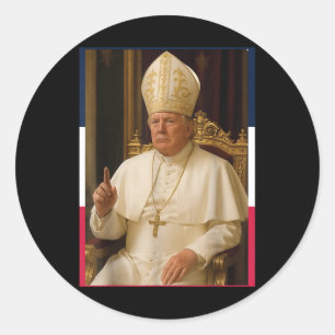 Trump Funny Pope Präsident Trump Will, die N zu se Runder Aufkleber