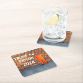 Trump für das Gefängnis 2024 Rechteckiger Pappuntersetzer (Vor Ort)