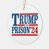 Trump für das Gefängnis '24 Keramik Ornament (Links)
