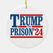 Trump für das Gefängnis '24 Keramik Ornament (Hinten)