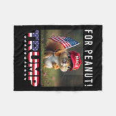 Trump für den Erdnuss Trump 2024 Fleecedecke (Vorderseite (Horizontal))