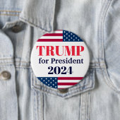 TRUMP für den Flag-Button des Präsidenten 2024 Button (Beispiel)
