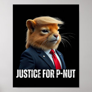 Trump für die Eichhörnchenjustiz für Erdnuss tr Poster
