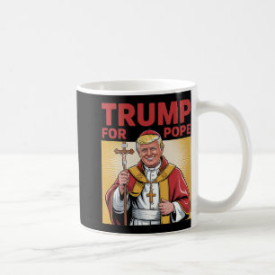 Trump für die katholische Vatikanrepubliken unter Kaffeetasse
