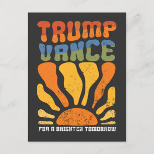 Trump für einen glänzenden Nachwuchs: Retro Boho Postkarte