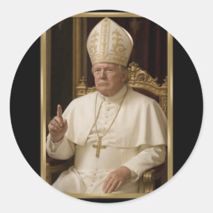 Trump für Papst T Shirt Präsident Trump T-Shirts 2 Runder Aufkleber
