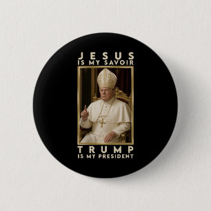 Trump Für Papst T-Shirt Präsident Trump Tees 2025  Button