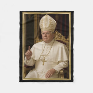 Trump Für Papst T-Shirt Präsident Trump Tees 2025  Fleecedecke