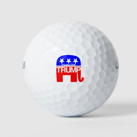 Trump für Präsident 2016 Elefant Golfball (Vorderseite)