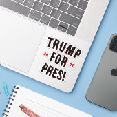 Trump für Präsident 2024 Aufkleber (Laptop mit iPhone)