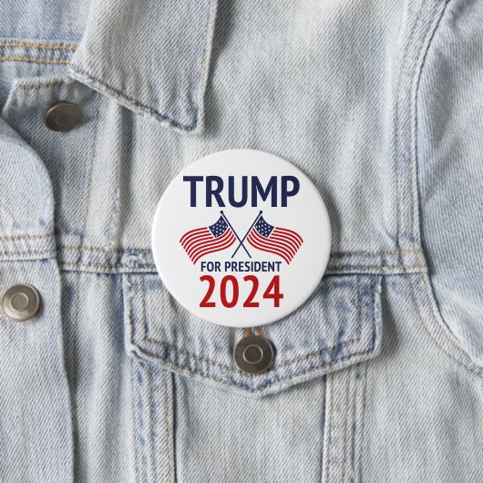 Trump für Präsident 2024 Button (Beispiel)