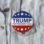 Trump für Präsident 2024 Button (Beispiel)