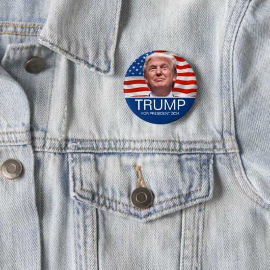 Trump für Präsident 2024 Button (Beispiel)