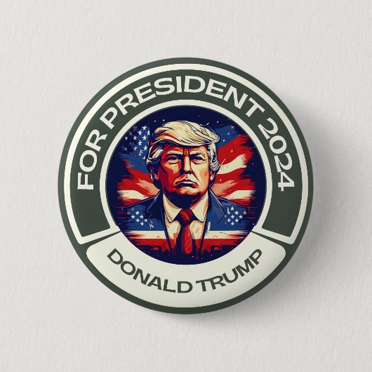 Trump für Präsident 2024 Button (Vorderseite)