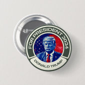 Trump für Präsident 2024 Button (Vorne & Hinten)