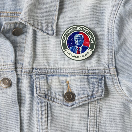 Trump für Präsident 2024 Button (Beispiel)